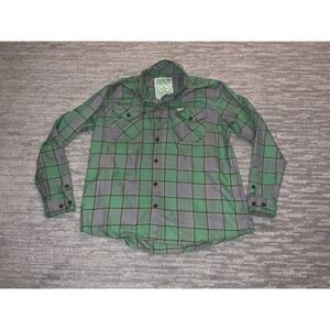 Dixxon Flannel Co Men’s M Green Plaid Button Up Long Sleeve Shirt The Auld Pub